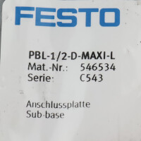 Festo Anschlussplatte PBL-1/2-D-MAXI-L 546534 OVP