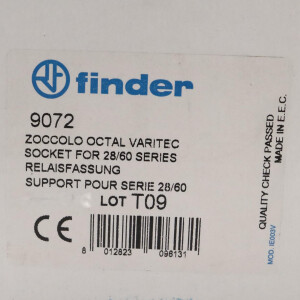 Finder Relaisfassung 90.72 9072 10A 400VAC (6Stk.) OVP