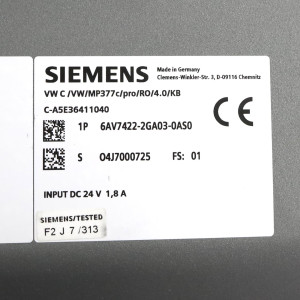 Simatic MP377 pro Bedienstation 6AV7422-2GA03-0AS0 / 6AV6644-2AB01-2AX0 NOV