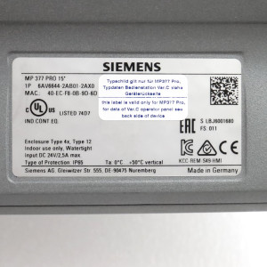 Simatic MP377 pro Bedienstation 6AV7422-2GA03-0AS0 / 6AV6644-2AB01-2AX0 NOV