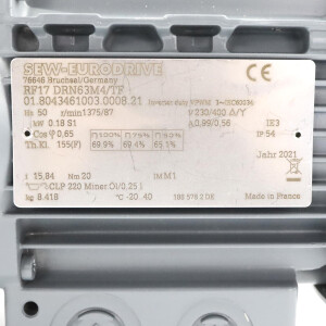 SEW Getriebemotor RF17 DRN63M4/TF i=15,84 NOV