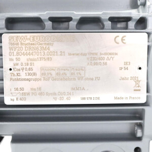 SEW Getriebemotor WF20 DRN63M4 i:16,50 NOV