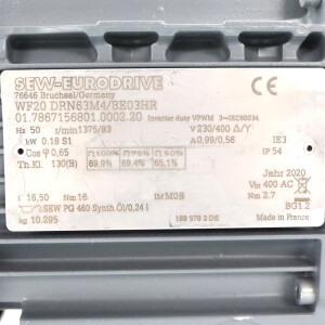 SEW Getriebemotor WF20 DRN63M4/BE03HR i:16,50 NOV