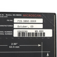 MICROSCAN Barcode Scanner FIS-0850-0003 GEB