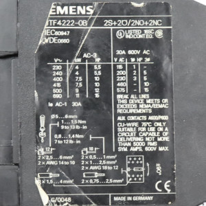 Siemens Schütz 3TF4222-0BB4 24VDC GEB