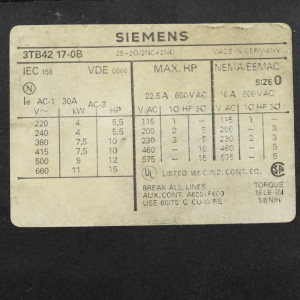 Siemens Schütz 3TB4217-0BB4 24V GEB