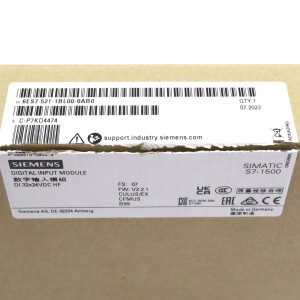Simatic S7-1500 Digitaleingabemodul 6ES7521-1BL00-0AB0 FS:07/FW:V2.2.1 OVP