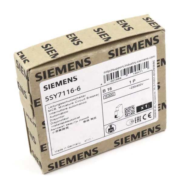 Siemens Leitungsschutzschalter 5SY7116-6 OVP