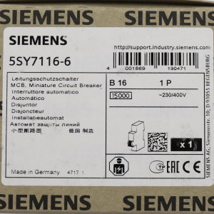 Siemens Leitungsschutzschalter 5SY7116-6 OVP