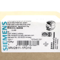 Siemens Leistungsschalter 3RV2811-1FD10 OVP