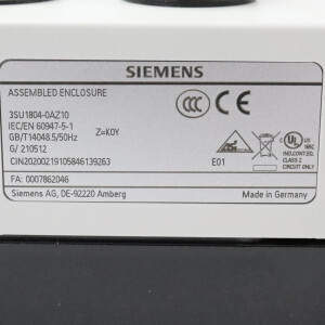 Siemens AS-Interface-Gehäuse 3SU1804-0AZ10 Z=K0Y OVP
