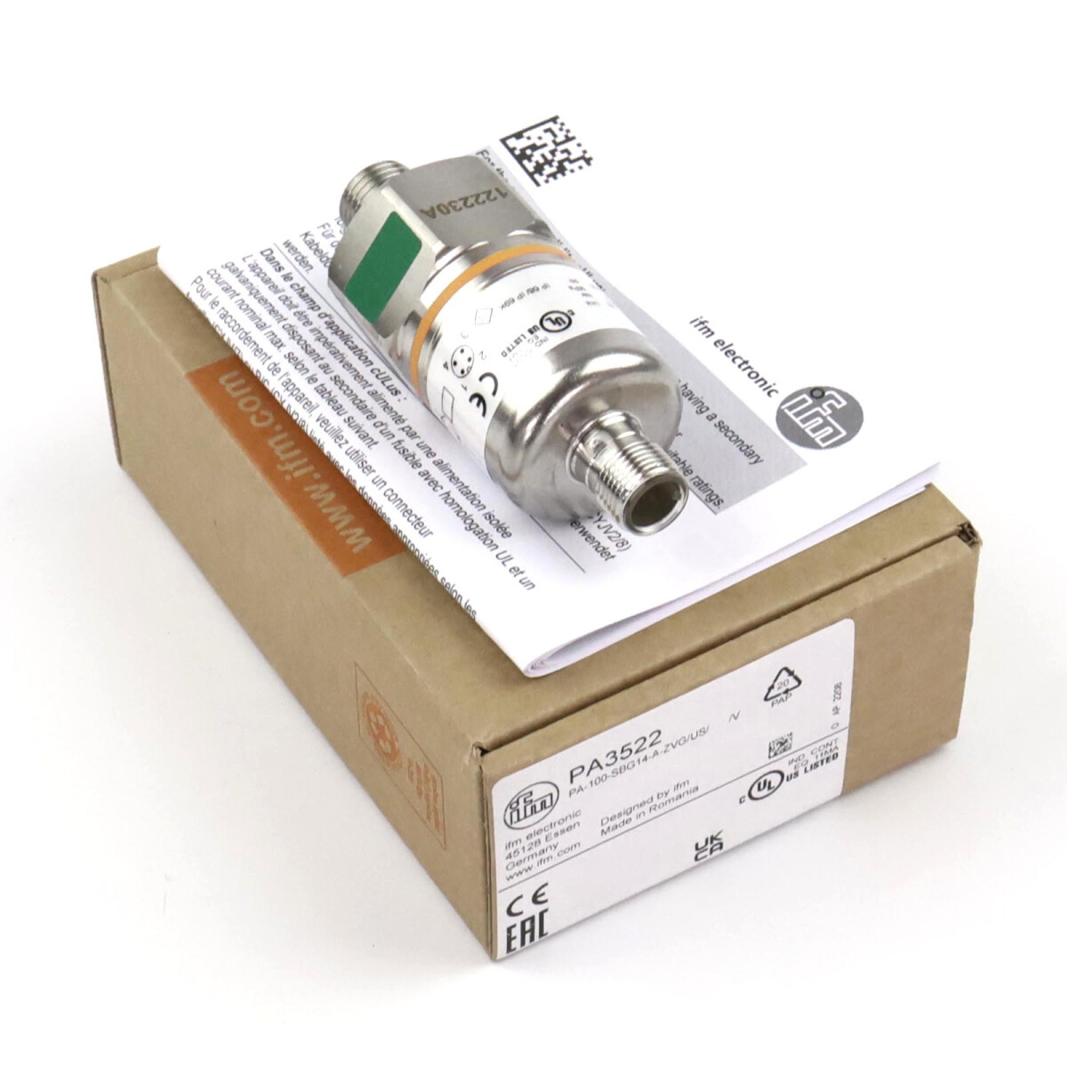 ifm electronic Drucktransmitter PA3522 PA-100-SBG14-A-ZVG/US