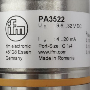 ifm electronic Drucktransmitter PA3522 PA-100-SBG14-A-ZVG/US//V OVP