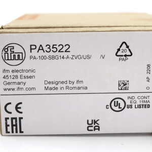 ifm electronic Drucktransmitter PA3522 PA-100-SBG14-A-ZVG/US//V OVP