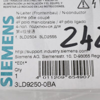 Siemens N-Leiter 3LD9250-0BA OVP