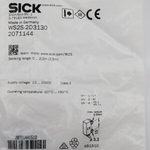 SICK Einweg-Lichtschranke WS2S-2D3130 2071144 OVP