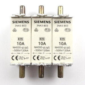 Siemens NH-Sicherungseinsatz 3NA3 803 10A (3Stk.) NOV