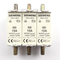 Siemens NH-Sicherungseinsatz 3NA3 803 10A (3Stk.) NOV