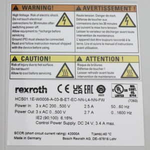 Rexroth Kompaktumrichter HCS01.1E-W0008-A-03-B-ET-EC-NN-L4-NN-FW R911331605 OVP