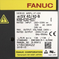 Fanuc Servo Amplifier A06B-6240-H207 Vers.E GEB