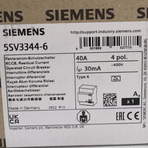 Siemens FI-Schutzschalter 5SV3344-6 OVP