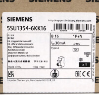 Siemens FI/LS-Schalter 5SU1354-6KK16 OVP