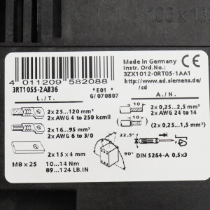 Siemens Schütz 3RT1055-2AB36 OVP