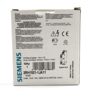 Siemens Hilfsschalter 3RH1921-1JA11 OVP