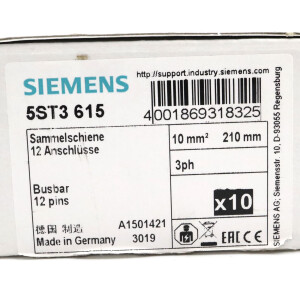 Siemens Stiftsammelschiene 5ST3615 (10Stk.) OVP