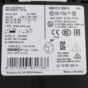 Siemens Thermistor-Motorschutz 3RN1013-1BW10 NOV