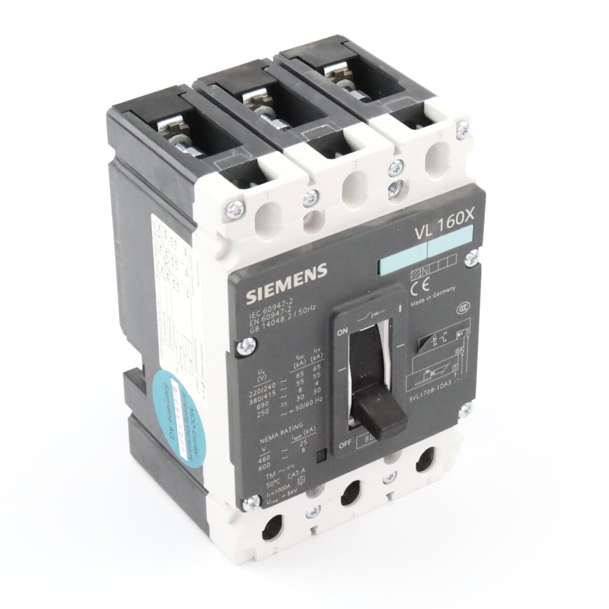 Siemens Leistungsschalter 3VL1708-1DA33-0AB1 GEB