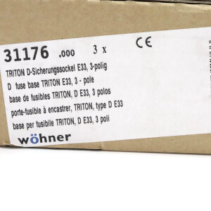 Wöhner D-Sicherungssockel 31176 (3Stk.) OVP
