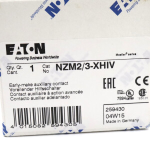 Eaton Voreilender Hilfsschalter NZM2/3-XHIV 259430 OVP