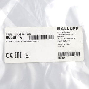 Balluff Anschlussleitung BCC0FFA BCC W314-0000-10-003-BW8434-020 (12Stk.) OVP