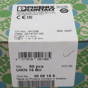 Phoenix Contact N-Klemme UIKN 16 BU 3006166 (50Stk.) SIE