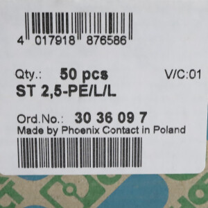 Phoenix Contact Zugfeder-Schutzleiterklemme ST 2,5-PE/L/L 3036097 (50Stk.) OVP
