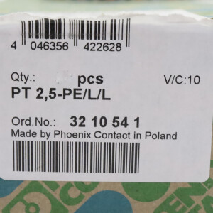Phoenix Contact Schutzleiter-Reihenklemme PT 2,5-PE/L/L 3210541 (29Stk.) OVP