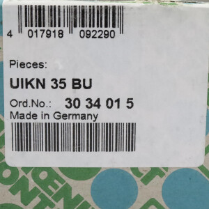 Phoenix Contact N-Trennklemme UIKN 35 BU 3034015 (52Stk.) NOV
