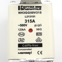 Ferraz-Shawmut/Mersen NH-Sicherungseinsatz NH3GG50V315 L213151A 500V 315A OVP
