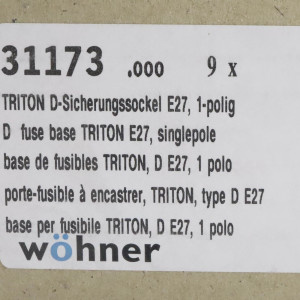 Wöhner D-Sicherungssockel 31173 (9Stk.) OVP