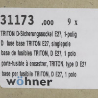 Wöhner D-Sicherungssockel 31173 (9Stk.) OVP