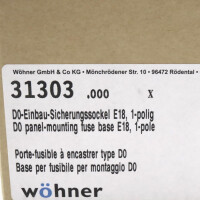 Wöhner D0-Einbau-Sicherungssockel 31303 (8Stk.) OVP