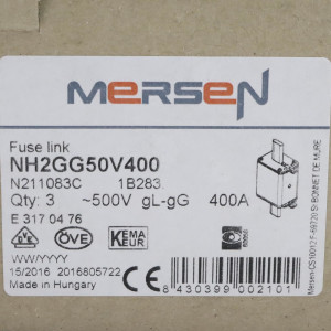 Ferraz-Shawmut/Mersen NH-Sicherungseinsatz NH2GG50V400 500V 400A (3Stk.) OVP