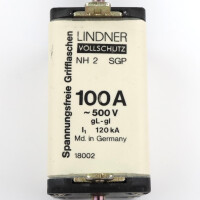 Lindner NH-Sicherungseinsatz 18002.10078 500V 100A OVP