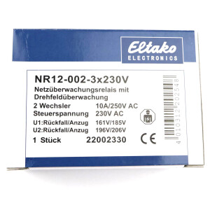 Eltako Netzüberwachungsrelais NR12-002-3x230V 22002330 OVP
