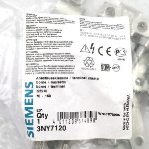 Siemens Anschlussklemme 3NY7120 OVP