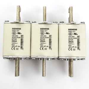 Siemens Sitor Sicherungseinsatz 3NE3 227 250A (3Stk.) GEB