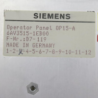 Siemens Simatic OP15-A 6AV3515-1EB00 E-Stand:03 GEB