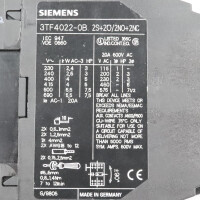 Siemens Schütz 3TF4022-0BM4 NOV