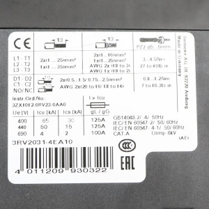 Siemens Leistungsschalter 3RV2031-4EA10 GEB
